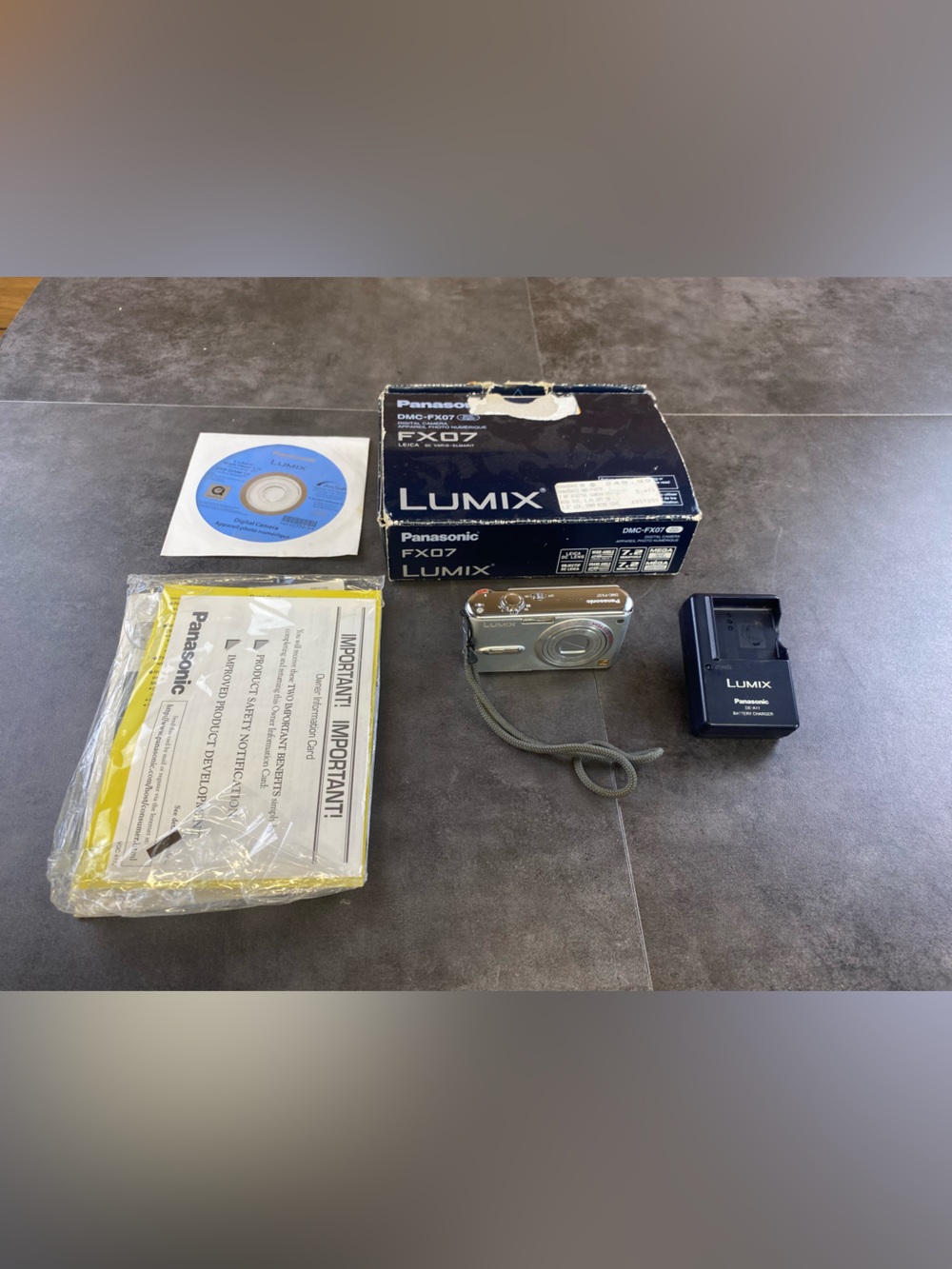 Panasonic Lumix FX07 Silver Compact Camera with Accessories-tested